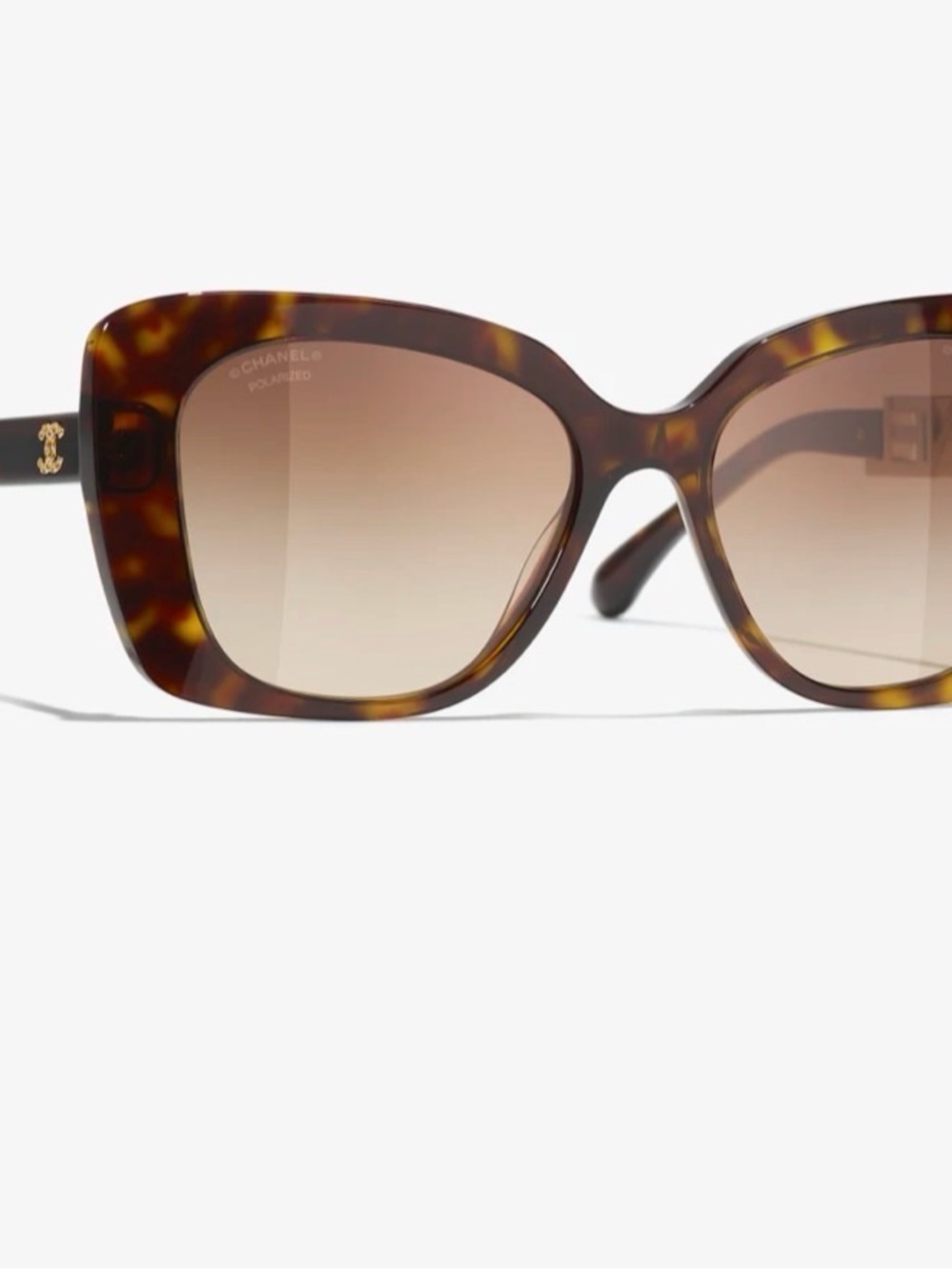CHANEL Tortoiseshell Square Sunglasses - Brown Gradient Lenses
